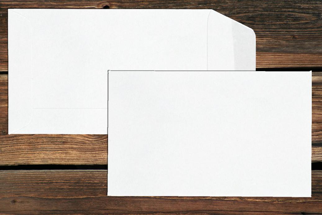 Versandtaschen 65x105 mm Nassklebend Naturweiß 120 g/qm